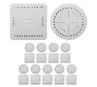 SHERCHPRY Discos de Trenzado Kumihimo 20 Piezas Tablas Cuadradas y Redondas 10X10 CM 40 y 32 Ranuras Herramienta Portátil para Hacer Pulseras de Hilo y Macramé Adecuado para Manualidades