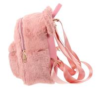 SHERCHPRY Elegante Mochila de Felpa con Orejas de Oso para Mujer Bolso Escolar de Moda Bolso de Libros Compacto para Uso Diario