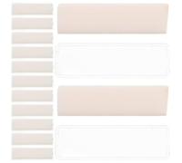 SHERCHPRY Etiquetas Autoadhesivas para Estantes Transparentes 17X55 MM Portaetiquetas Doble Capa de Plástico Resistente 100 Unidades para Oficina Biblioteca y Organización