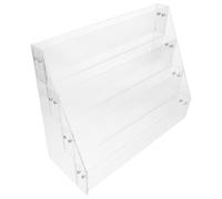 SHERCHPRY Expositor Acrílico Transparente 4 Niveles Escalonado Organizador Multiusos para Exhibición de Tarjetas, Pegatinas y Esmaltes, Soporte Compacto para Tienda y Uso Personal