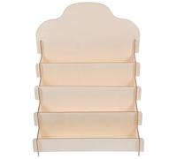 SHERCHPRY Expositor de Madera Expositor de Tarjetas de Madera Versátil para Exhibir Tarjetas de Felicitación Postales y Pegatinas un Estante de Exhibición