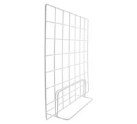 SHERCHPRY Expositor de Rejilla de Hierro Blanco para Fotos Estructura de Cuadrícula, Fácil Montaje y Diseño Minimalista para Mercados y Oficina, Pack de 2 Piezas