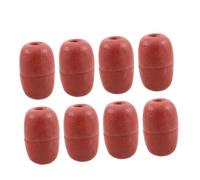 SHERCHPRY Flotadores de Pesca de plástico Rojo de PVC, 8pcs, Superficie Lisa, Resistentes a Rayos UV, para Redes de agalla y trampas para cangrejos en Agua