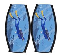 SHERCHPRY Funda de Neopreno para Correa de Máscara de Snorkel 2 Piezas, Banda Antienredos para Buceo y Natación, Cubierta Ligera y Cómoda para Deportes Acuáticos