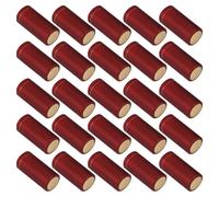 SHERCHPRY Fundas Termorretráctiles Rojas Plástico Resistente 25 para Mantener el Sabor y Sellado Seguro en Botellas de 30mm para Botellas de Vino Tinto