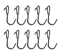 SHERCHPRY Ganchos para Tableros Perforados Acero Inoxidable Negros, 20 Piezas, Gancho Reforzado Doble Línea 32 Mm, Organizador Multiusos para Colgar Herramientas en Garaje y Tienda