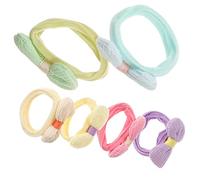 SHERCHPRY Gomas Pelo de Niño Lazo 6 Piezas Color Dulce Alta Elasticidad Pequeñas para Niñas y Bebés Uso Diario Fiestas y Jardín de Infancia