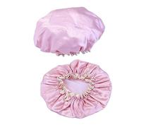 SHERCHPRY Gorro de Ducha Doble Capa Rosa, 1 Unidad, Talla, Protector para Peinado y Capilar, Mujer, Uso en Baño y Salón de Belleza