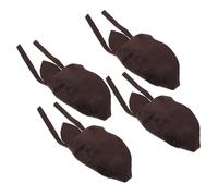 SHERCHPRY Gorros de Chef Unisex Estilo Japonés, Poliéster Lavable, Banda Elástica Ajustable, para Servicio de Alimentos y Cocina Profesional, Paquete de 4, Color Café Oscuro