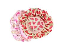 SHERCHPRY Gorros de Dormir Elásticos para Niños 4 Piezas Impreso Satén Tamaño Único Cuidado del Cabello Ducha y Baby Shower Rosa y Rojo
