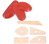 SHERCHPRY Herramientas para Esculpir Arcilla 8 Piezas, Conjunto Mango de Madera y Raspadores de Goma, Herramientas de Corte y Modelado para Cerámica y Manualidades, Kit para Tallar y Formar