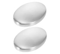 SHERCHPRY Jabón De Acero Inoxidable 2 Piezas Ovalado Barra Eliminadora De Olores Manos Cocina Acero Resistente Para Uso Doméstico Profesional