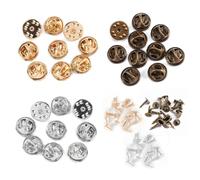 SHERCHPRY Juego de 150 Pasadores de Embrague de Cobre Mixtos, Broches para Insignias Cierre Firme, Accesorios para Broches Diy, Ideales para Manualidades y Bisutería Femenina