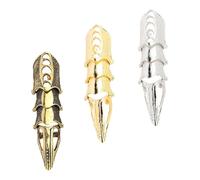 SHERCHPRY Juego De 3 Cubiertas De Aleación Huecas Para Uñas Accesorio Para Decoración De Uñas Ideal Para Fiestas De Disfraces