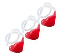SHERCHPRY Juego de 3 Embudos de Plástico Transparentes Grandes con Manguera Larga Flexible para Combustible Aceite y Líquido Lavaparabrisas Automóviles y Motocicletas Boquilla Alargada