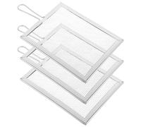 SHERCHPRY Juego de 3 Tamices de Malla Cuadrada de Acero Inoxidable para Filtro de Arcilla y Esmalte Cerámico Asa, Multiusos para Actividades Creativas y Cerámica