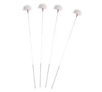 SHERCHPRY Juego de 4 Herramientas para Eliminar Cerumen Superficie Suave y Diseño de Metal y Plumas de Color Claro para Limpieza Cómoda de Oídos en Casa Color Aleatorio