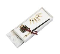 SHERCHPRY Juego de Plumas Estilográficas Retro de 9 Piezas Palos de Madera Personalizados Tinta para Caligrafía y Dibujo Artístico Kit para Firmas y Escritura Creativa Adecuado para