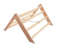 SHERCHPRY Juguete de Percha para Pollos y Loros de Madera Marrón, Soporte Seguro y Liso para Mascotas en Casa Diseño Simple y Artesanal
