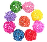 SHERCHPRY Juguete Masticable Divertido para Loros de Mimbre de Ratán 50 Bolas Esféricas Multiusos Color Aleatorio para Decoración y Bricolaje en Casa