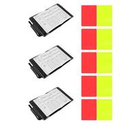 SHERCHPRY Kit Árbitro Fútbol Tarjetas Penalti PVC 3 Juegos Tarjetas Rojas y Amarillas con Estuche Bolígrafo y Hojas de Anotación para Partidos y Competición Deportiva