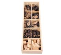 SHERCHPRY Kit DIY de Rodajas y Ramas de Madera, 10 Tipos para Manualidades | Piezas Marrones de Madera Bordes Suaves, para Decoración Pintada y Actividades Creativas en Casa o Aula