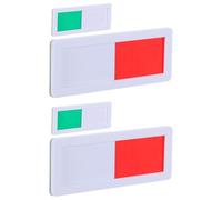 SHERCHPRY Letreros Deslizantes para Puerta de Oficina 4 Piezas 10X4 CM Acrílico Blanco sin Texto Señal de Ocupado y Libre para Salas Baños y Reuniones Comunicación Visual Práctica