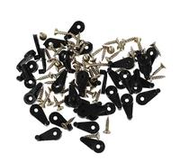 SHERCHPRY Ligeros y Resistentes Negro de Fijación de Plástico para Espejo 50 Clips con Tornillos para Marco de Espejo de Baño y Hotel