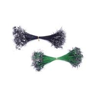 SHERCHPRY Línea de Líder de Pesca 20cm de Acero Resistente al Desgaste | Verde y Negro, para Línea Principal y Señuelo, Uso Exterior y Recambio en Pesca