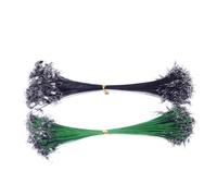 SHERCHPRY Línea de Líder de Pesca 20cm de Acero Resistente al Desgaste | Verde y Negro, para Línea Principal y Señuelo, Uso Exterior y Recambio en Pesca