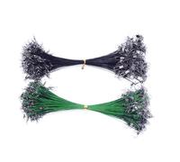 SHERCHPRY Línea de Líder de Pesca 20cm de Acero Resistente al Desgaste | Verde y Negro, para Línea Principal y Señuelo, Uso Exterior y Recambio en Pesca