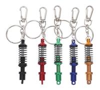 SHERCHPRY Llaveros Amortiguadores de Resorte Metálico, 5 Piezas en Azul, Negro, Verde, Rojo y Dorado, Anillos para Llavero Resistentes Corrosión, Decoración para Colgar Llaves y Accesorios