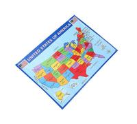 SHERCHPRY Mapa Mural Grande de Estados Unidos para Aula y Decoración Póster Educativo Geográfico de América Colores Vibrantes Herramienta de Aprendizaje para Estudiantes