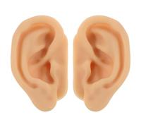 SHERCHPRY Modelo de Oído Simulado de Silicona Blanda Oreja Artificial Flexible para Practicar Perforaciones Corporales Modelo de Anatomía de Oreja Humana para Exhibición de Joyas de Punto