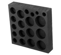 SHERCHPRY Molde de Lingotes de Grafito de Alta Pureza 19 Orificios Canal de Aceite Integrado para Mejor Lubricación Resistente a Altas Temperaturas Adecuado para Fundición de Oro Plata