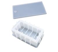 SHERCHPRY Molde de Silicona Flexible para Caja de Almacenamiento Diy, Molde de Epoxi para Caja de Pañuelos y Dominó, Bandeja para Fundición de Resina, Superficie Lisa para Manualidades