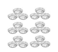 SHERCHPRY Moldes Repostería Aluminio para Tartaletas y Pudines, 100 Piezas de Bandejas Desechables de Aluminio, Antiadherentes y Fáciles de Usar para Hornear en Reuniones