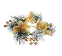 SHERCHPRY Navideña de PVC Ligera y Festiva para Decorar Puertas y Chimeneas, Anillo de Vela Artificial Que Nunca se Marchita para Decoración de Fiesta