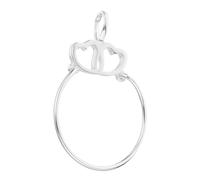 SHERCHPRY Necklace Charm Holder de Plata con Doble Adaptador para Colgantes Minimalista y Versátil Anillo para Mujeres y Niñas Diario Especiales