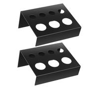 SHERCHPRY Negro Resistente a Deformaciones y Robusto de Hierro Organizador Rectangular Diseño Multihueco de 7 Orificios Paquete de 2 Piezas Adecuado para Creación de Joyería y Tatuajes