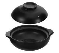 SHERCHPRY Olla de Barro Terracota con Tapa Cacerola Coreana para Arroz y Estofados Fácil Limpieza Ideal para Cocina Casera y Profesional