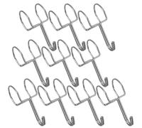 SHERCHPRY Organizadores Resistentes 10 Ganchos de Acero Inoxidable Diseño Estable Prueba de Viento para Colgar Ropa para Barra de Armario Redonda de 23-26mm en Habitación
