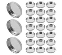 SHERCHPRY Paleta Metálica Vacía para Sombras de Ojos y Rubor Redonda 26X5 MM Set de 30 Piezas Bandejas DIY para Maquillaje Recargable Organizador Portátil para Cosméticos y Viajes