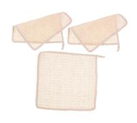 SHERCHPRY Paños de Ramio para Baño y Rostro 3 Unidades Tamaño Pequeño Toallitas Naturales de Algodón y Lino para Adultos Limpieza Facial y Corporal Cuidado Diario