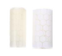 SHERCHPRY Pegatinas Circulares Autoadhesivas 15Mm 500 Pares de Puntos Redondos Blancos y Transparentes Cinta Adhesiva para Manualidades Organización y Proyectos Escolares