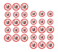 SHERCHPRY Pegatinas de Advertencia Autoadhesivas Prohibido Paso 30 Unidades Pvc 20 y 25 Mm Señales Seguridad para Interiores Fábricas Construcción