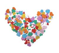 SHERCHPRY Pegatinas de Corazones Pequeños para San Valentín 200 Unidades de Espuma EVA Purpurina Roja Autoadhesivas Ideales para Manualidades Decoración de Bodas y Scrapbooking