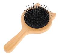 SHERCHPRY Peine de Bambú para Cabello Seco Peine Desenredante Manual para Uso Doméstico Cepillo de Cerdas para Mujer de Bambú