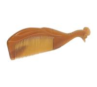 SHERCHPRY Peine de Cuerno Natural Antistático con Diseño Tallado Peine Portátil para Masaje Capilar y Cuidado Suave para Mujeres y Práctico Color Aleatorio Color Aleatorio