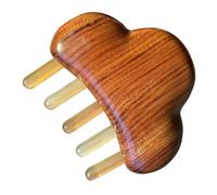 SHERCHPRY Peine De Masaje De Cuerno Masajeador De Cabeza Masaje De Acupuntura De Madera Masajistas De Cuero Cabelludo Manual Rascador De Cabeza Rascador De Espalda Exfoliante Marrón Cuernos